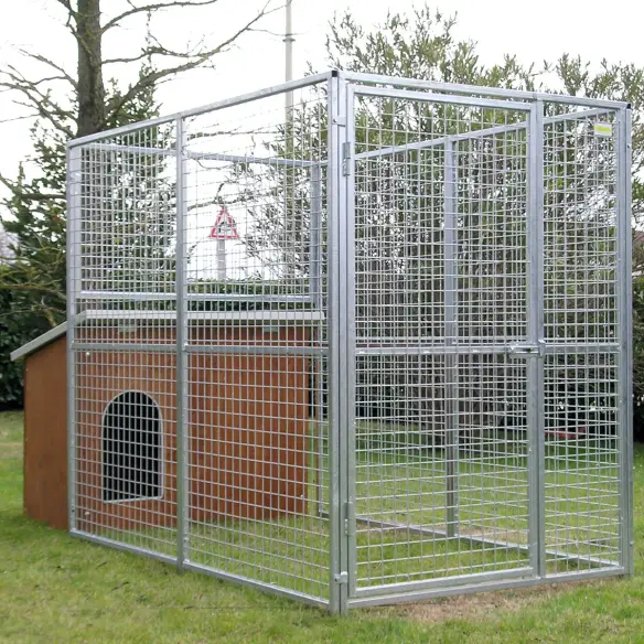 Eco dog kennel without roof with Collie dog house