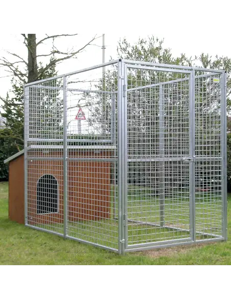 Eco dog kennel without roof with Collie dog house