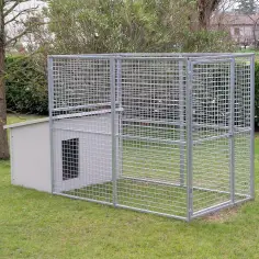 Dog kennel with roof and Dobermann dog house 2