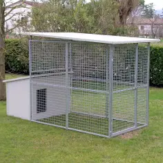 Dog kennel with roof and Dobermann dog house