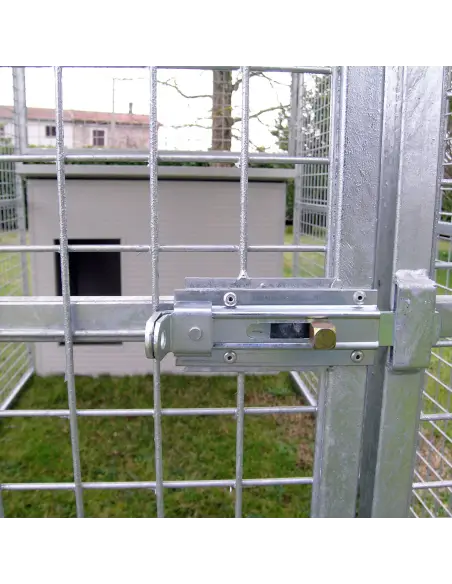 Latch lock with padlock holder of dog kennel