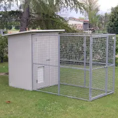 Modular dog kennel 125x300 cm with Great Dane dog house 2