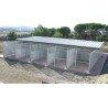 Outdoor dog kennel and run with large dog house insulated mod. modular