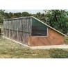 Outdoor dog kennel with integrated dog house mod: Labrador