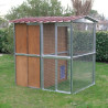 Box per gatti da esterno in legno con gabbia