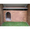 Box per cani in legno da esterno altezza 125 cm con cuccia taglia media integrata mod: Cocker