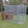 Box per cani da esterno con cuccia in legno taglia media mod: Eco + Cuccia Collie