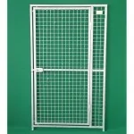 Modular panels for outdoor dog fencing with mesh or gate