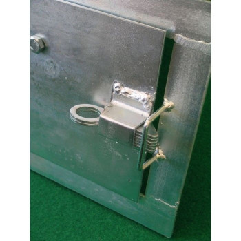Swivel single dog bowl in stainless steel for kennel