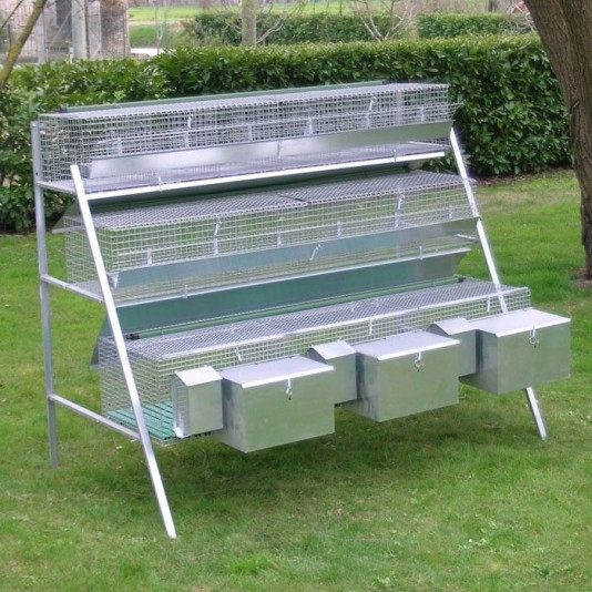 Indoor rabbit cages for 3 rabbits mares + 12 fatten rabbits