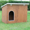 Cuccia in legno per cani taglia grande da esterno con tetto spiovente apribile mod: Collie