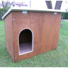 Cuccia in legno per cani taglia grande da esterno con tetto spiovente apribile mod: Collie