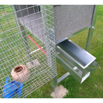 Sliding Feeder of Aviary for Pigeons 3 pair