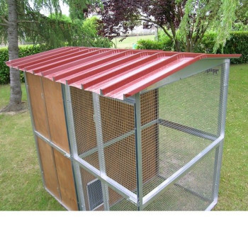 Box per gatti da esterno in legno con gabbia