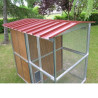Box per gatti da esterno in legno con gabbia