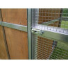 Box per gatti da esterno in legno con gabbia