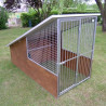 Box per cani in legno da esterno con tettoia e cuccia taglia media integrata mod: Labrador