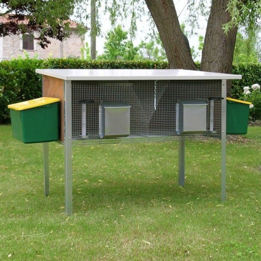 Rabbit Hutch for 2 Breed Outdoor with external nests