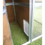 Box per gatti da esterno in legno con gabbia