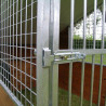 Outdoor dog kennel with integrated dog house mod: Labrador