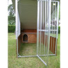 Box per cani in legno da esterno con tettoia e cuccia taglia media integrata mod: Labrador