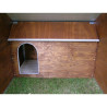 Box per cani in legno da esterno con tettoia e cuccia taglia media integrata mod: Labrador