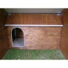 Outdoor dog kennel with integrated dog house mod: Labrador