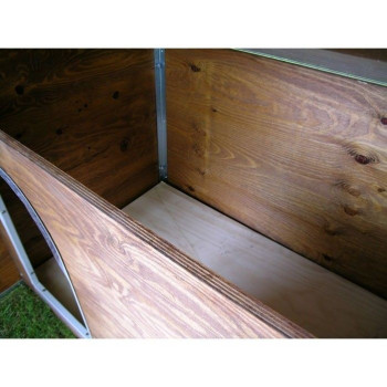 Box per cani in legno da esterno con tettoia e cuccia taglia media integrata mod: Labrador
