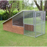 Outdoor dog kennel with integrated dog house mod: Labrador