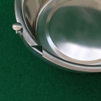 Swivel double dog bowl in stainless steel for kennel