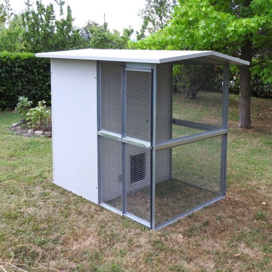 Box per gatti da esterno coibentata con gabbia
