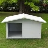 Insulated outdoor dog house with sloping roof and verandah mod: Veranda