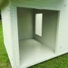 Insulated outdoor dog house with sloping roof and verandah mod: Veranda