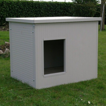 Medium outdoor dog house insulated with flat and sunroof mod. Medio