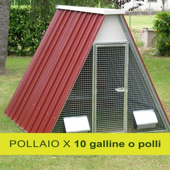 Pollaio per 10 galline o polli