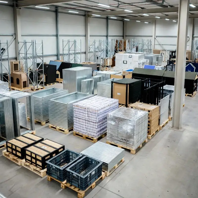 Produzione di box per cani da esterno in magazzino 3