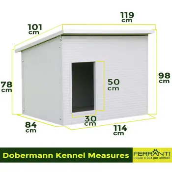 Large Dog House for Outdoor Use Mod. Dobermann/Mastiff